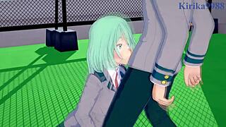 Toru Hagakure And Bubble Girl Share Intense Sex With Izuku Midoriya In Hentai