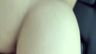 Amateur casting session with pretty coed undressing