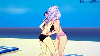 Yagy and Hibari Engage in Futanari Lesbian Sex