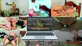 18 pregnant stepdaughter in the shower gets fucked and cums 2 times inside advance