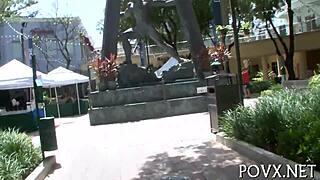 Katie King gives wild POV blowjob in hot tube clip 😜