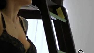 Hottie with piercing banged from side in missionary group