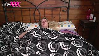 Aria Soto, a pretty teen young, indulges her stepfather by letting him take the moment from the intimacy of her dimpled room where she enjoys her solo play