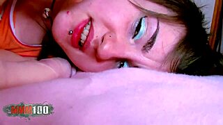 Young spanish teen 18+ first anal porn video with double dildo and facial