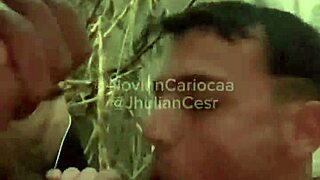 Orgy In Bush With Four Well-Endowed Young Guys.