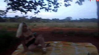 pornstar fucks teen blonde with big cock on public road