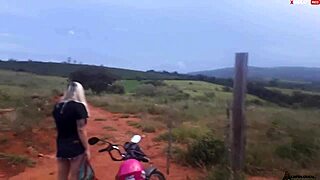 pornstar fucks teen blonde with big cock on public road