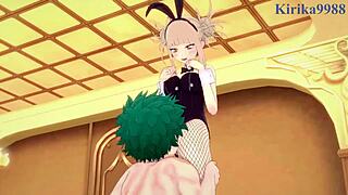 himiko toga and izuku midoriya dive into wild intense sex in this hentai