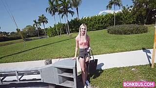 Britt Blair Little Red Riding Hoe Rides Cowgirl, Doggystyle, And Blows Young Hairless Vagina