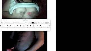 Yummy Mrs performs webcam show in bed.