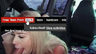 cute blonde teen 18+ fucked hard, small tits bouncing