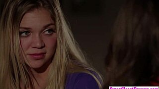 Young lesbian lovers, let's keep tribbing on this cozy couch all night