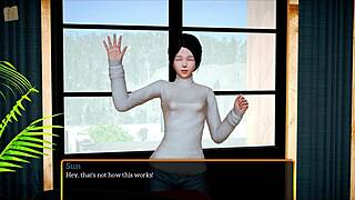 in my new family, the redhead gets erotic with big tits