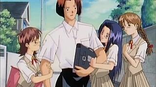 Shy Anime Teen Babe Fingers Wet Pussy and Sucks Big Tits