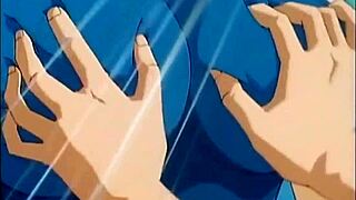 Shy Anime Teen Babe Fingers Wet Pussy and Sucks Big Tits