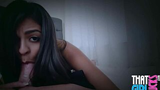 Petite Latina Teen Sucks Big Cock Pov