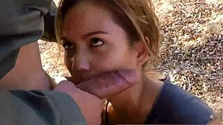 yo, watch this teen take a huge dick in her tight anal outdoors!