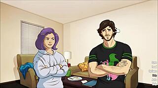 Kissing Two Hunks And Recalling The Memory In College Anime Style