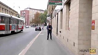 hunt4k features a cute blonde's shaved pussy getting pounded hard in a pov cuckold scene