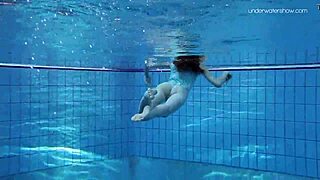 striped swimsuit teen with small tits at pool