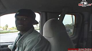 Interracial 3some With Brunette Teen And Big Black Cocks!