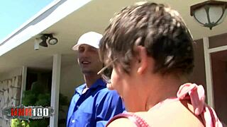 Curious how a skinny teen 18+ with short hair handles a huge cock pounding her?