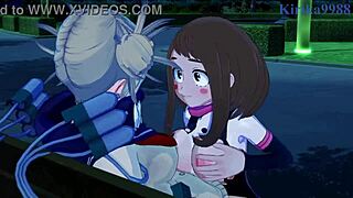Ochako Uraraka and Himiko Toga Explore Intense Futanari Action