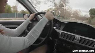 asian american teen babe goes on a blowjob mission with pantyhose.