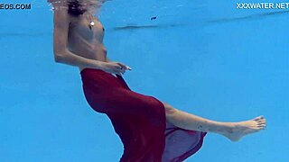 Petite Hermione Ganger Shows Tight Pussy and Natural Tits in Pool