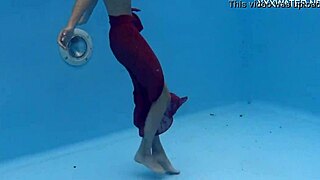 Petite Hermione Ganger Shows Tight Pussy and Natural Tits in Pool