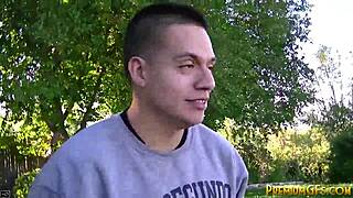 Hey, watch Tiny Trisha handle five huge rods in wild blowbang