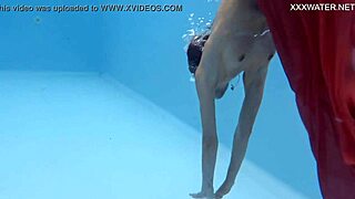 Petite Hermione Ganger Shows Tight Pussy and Natural Tits in Pool