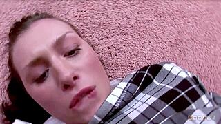 Amateur Babe's Big Natural Tits Get Played With