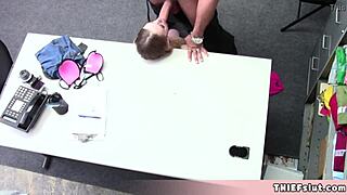 Wow! Cute Blonde Shoplifter Trades Perfect Pussy for Quick Escape