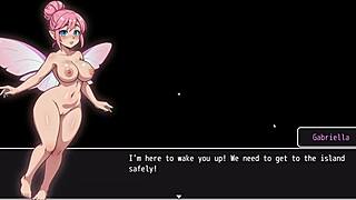 cute naked fairy stuck in the prison key hole