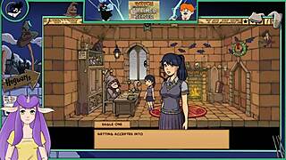 Brunette College Teacher Dominates in Wild Hentai Game Scene