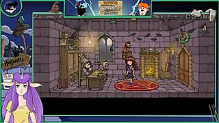 Brunette College Teacher Dominates in Wild Hentai Game Scene