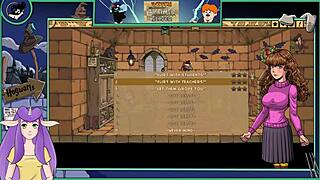 Brunette College Teacher Dominates in Wild Hentai Game Scene