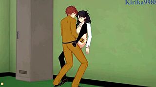 saber and rin tohsaka intense sex with shirou emiya