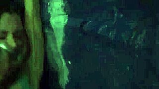 Webcam teen shaking during rough outdoor public encounter