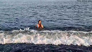 me and anaduro12 got naughty on the beach showing off her big ass