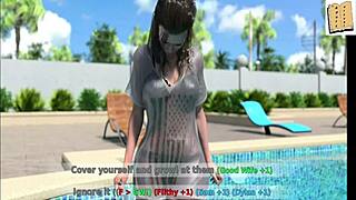 a wife and stepmother play a game together