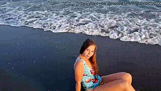 me and anaduro12 got naughty on the beach showing off her big ass