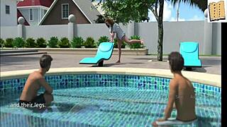 a wife and stepmother play a game together