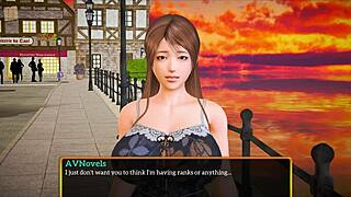 Blonde milf in new family cartoon game with big ass and tits.