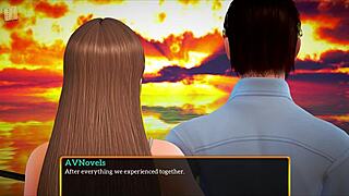 Blonde milf in new family cartoon game with big ass and tits.