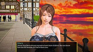 Blonde milf in new family cartoon game with big ass and tits.