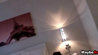 Evelyn Lacie's first anal encounter: a raw college dorm room POV