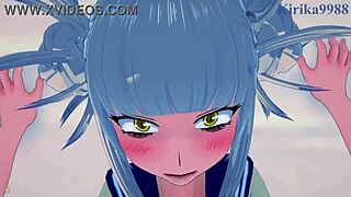 Himiko toga and mirko have intense pov sex in my hero academia hentai.