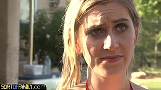 Wow, Teen Amateur Seduces Her Ebony Stepdad Outdoors!